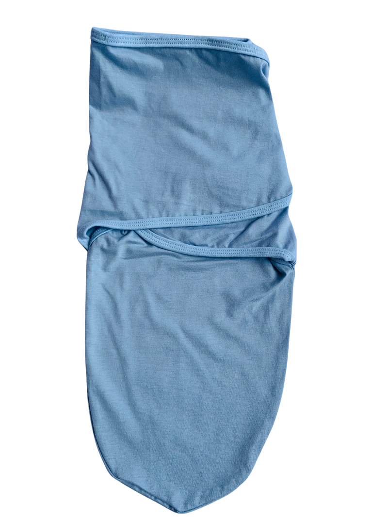 Swaddle Uau!Baby - Azul Bebê: Ajustável -Cueiro Charutinho Saco de Dormir 100% algodão(Compra segura!)
