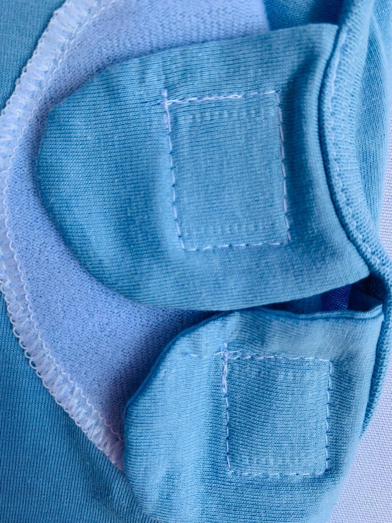 Swaddle Uau!Baby - Azul Celeste: Ajustável -Cueiro Charutinho Saco de Dormir 100% algodão (Compra segura!)