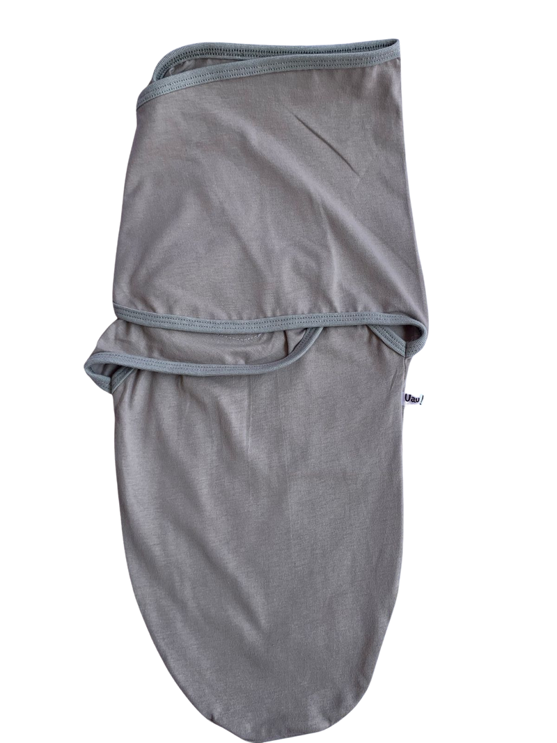 Swaddle Uau!Baby - Cinza: Ajustável -Cueiro Charutinho Saco de Dormir 100% algodão (Compra segura!)